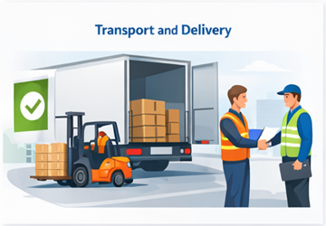 Завантаження вантажу, транспортування та підтвердження успішної доставки